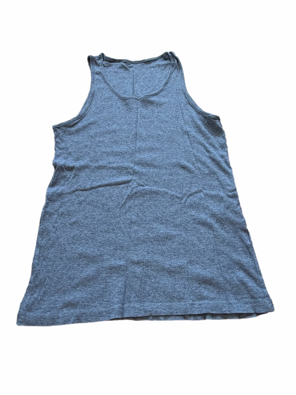 Pier One Basic Grey Ribbed Tank Top